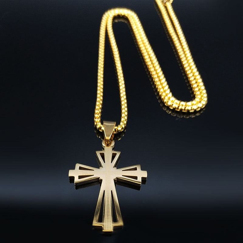 Colar Crucifixo Vazado Luxo