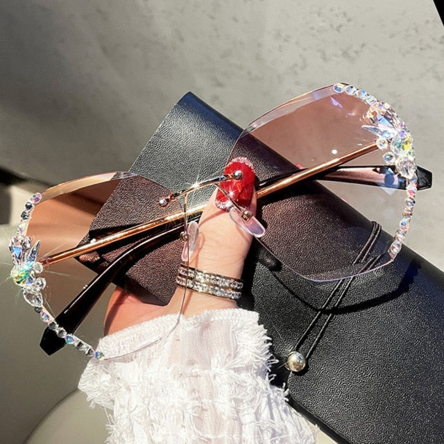 Óculos de Sol Feminino Strass