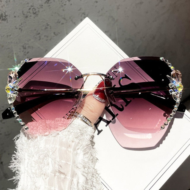 Óculos de Sol Feminino Strass