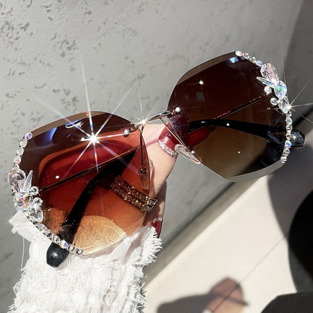 Óculos de Sol Feminino Strass