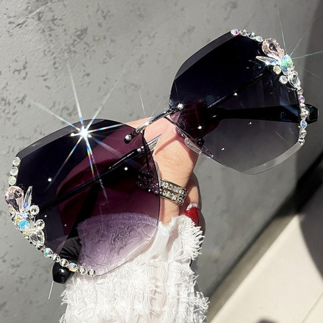 Óculos de Sol Feminino Strass