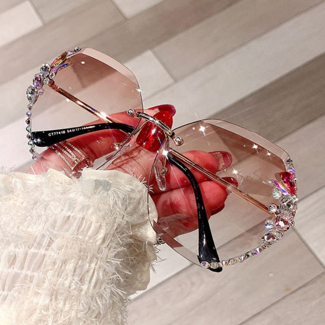 Óculos de Sol Feminino Strass