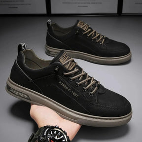 Tênis de Couro Masculino Parker [Brinde Relógio e Carteira Minimalista]