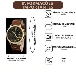 [COMPRE 1, LEVE 4] Relógio Majestic Gold - [Brinde 3 Pulseiras]