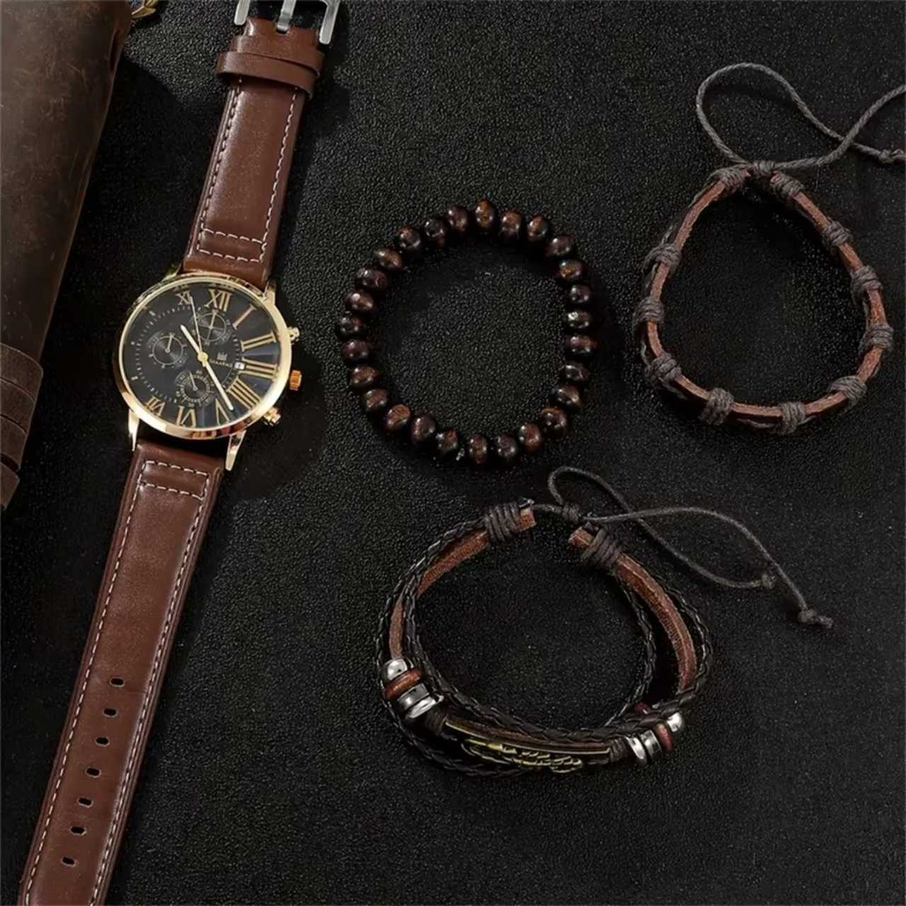 [COMPRE 1, LEVE 4] Relógio Majestic Gold - [Brinde 3 Pulseiras]