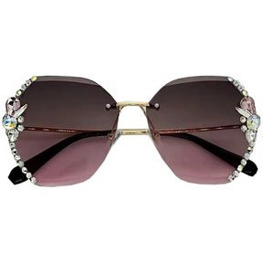 Óculos de Sol Feminino Strass